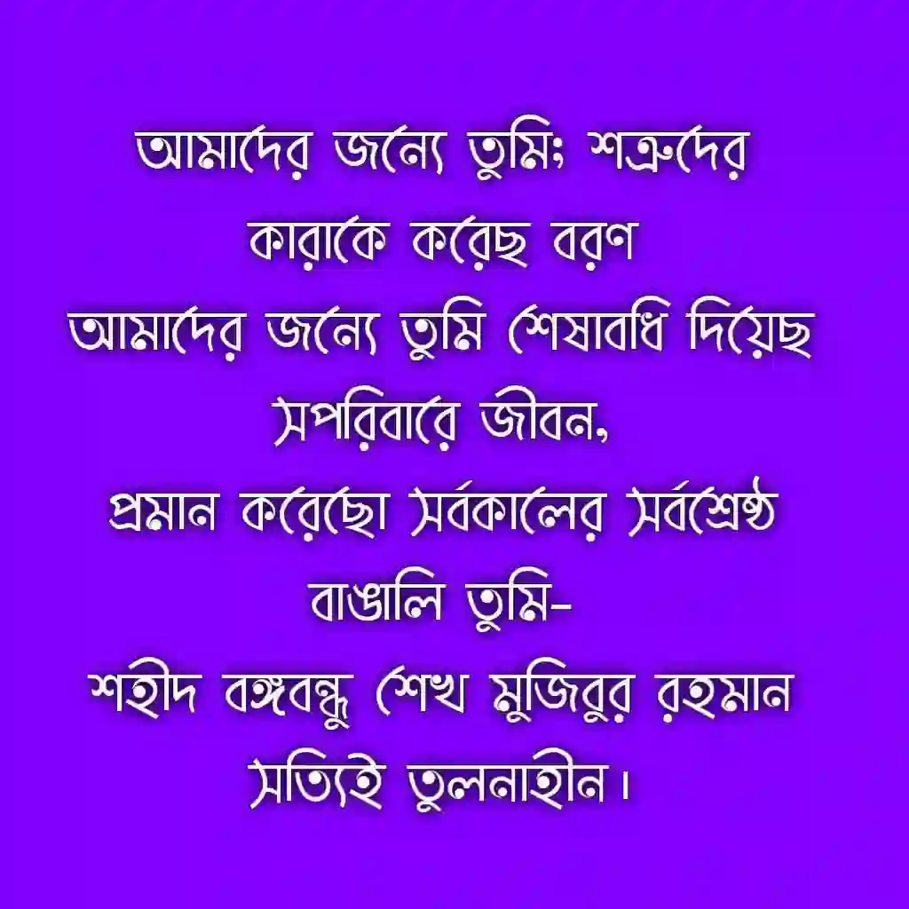 বঙ্গবন্ধুকে নিয়ে কবিতা আবৃত্তি