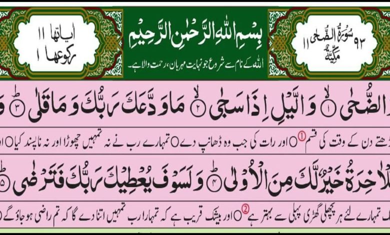surah ad duha bangla