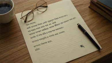 write a letter to the headmaster in bengali